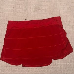 Lululemon Pace Rival Skirt in “Dark Red”
